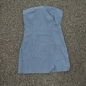 Fold Over Strapless Mini Dress